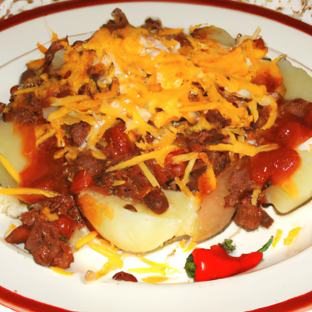 Low-Fat Chili Topped Potatoes