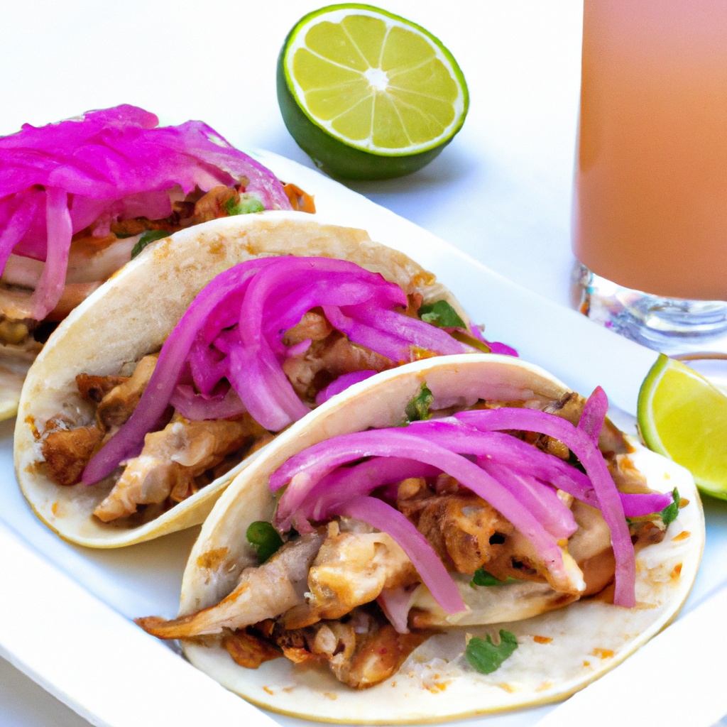 Chicken Carne Asada Tacos With Pickled Onions – Recipe Wise