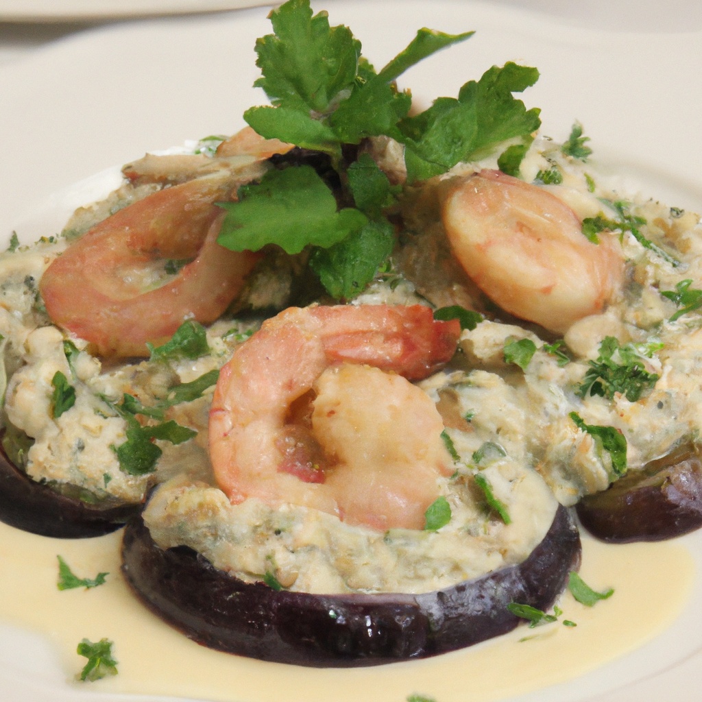 Eggplant With Shrimp and Cheese Sauce Recipe Wise