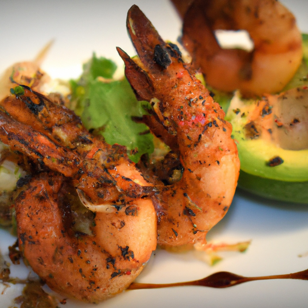 Puerto Rican Shrimp With Crispy Onions & Avocado Salad – Recipe Wise