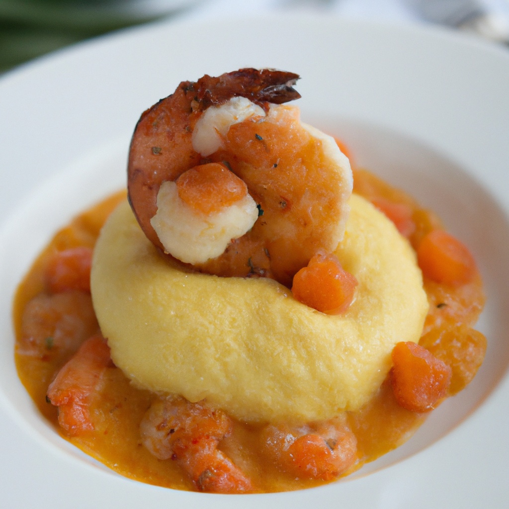 Sautéed Shrimp With Polenta and Manchego Sauce Recipe Wise