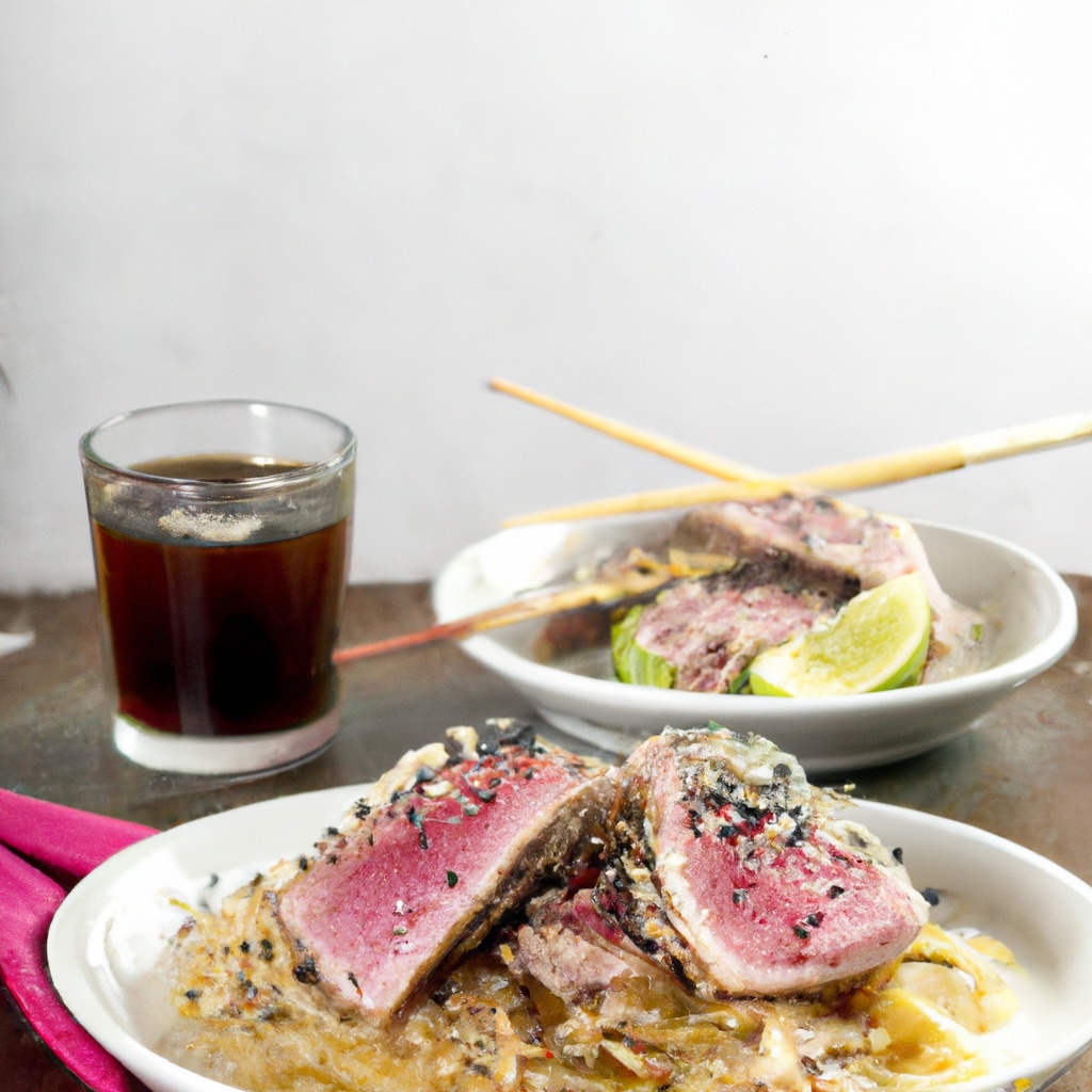 Seared Ahi Tuna With Sesame Rice Noodles Recipe Wise