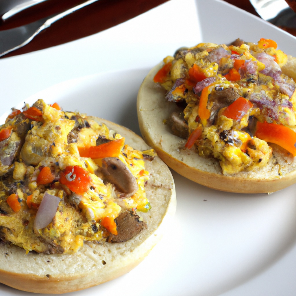 Southwestern Style Scrambled Egg Beaters on English Muffins Recipe Wise