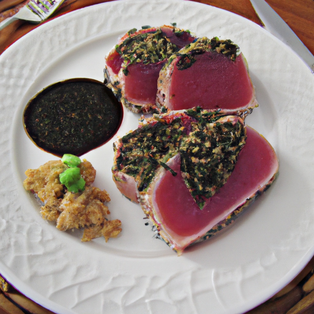 Wasabi Encrusted Tuna Steaks