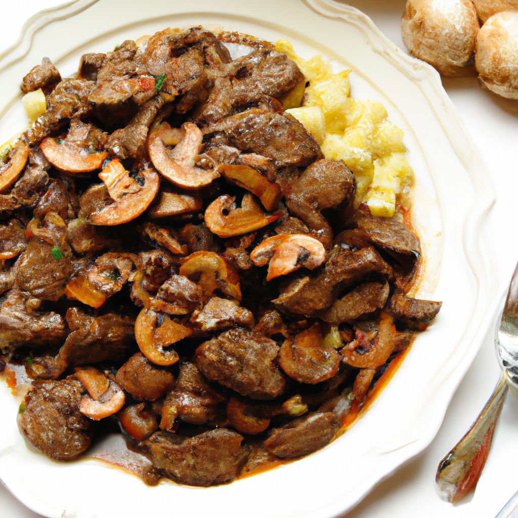 Flank Steak in Mushroom Wine Sauce