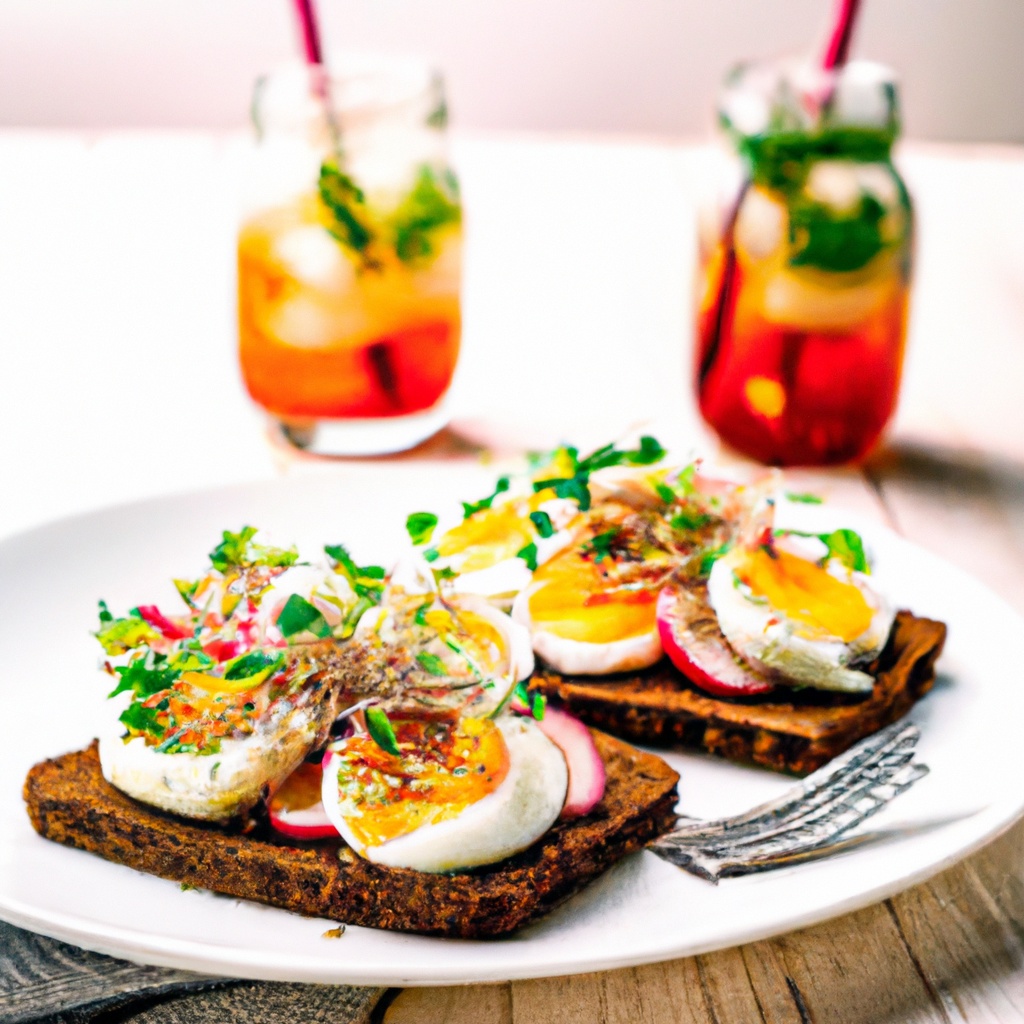 Smoked Salmon and Chopped Egg Sandwiches