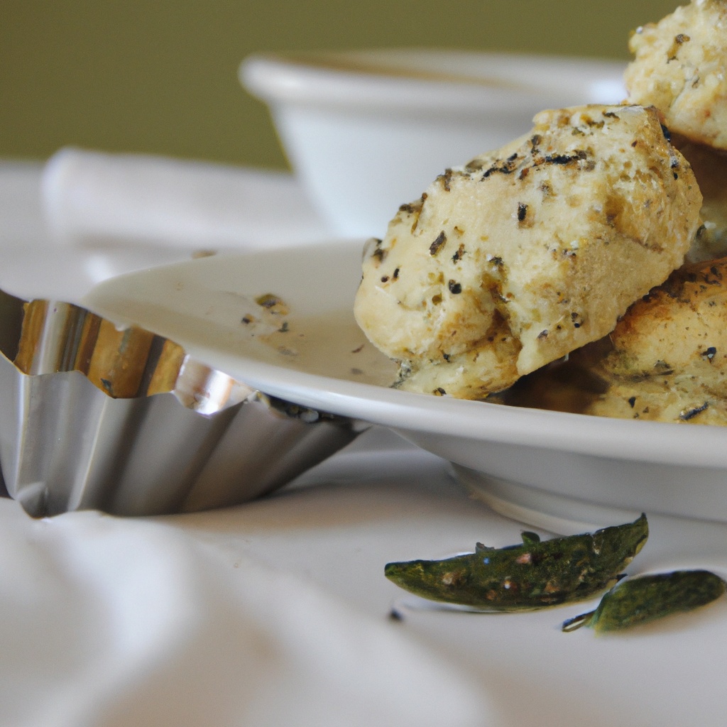 Savory Herb Biscuits (Sage and Caraway) With Garlic Butter
