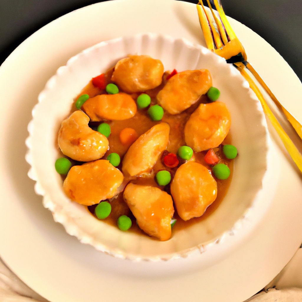 Restaurant Style Chinese Orange Chicken With Spring Peas