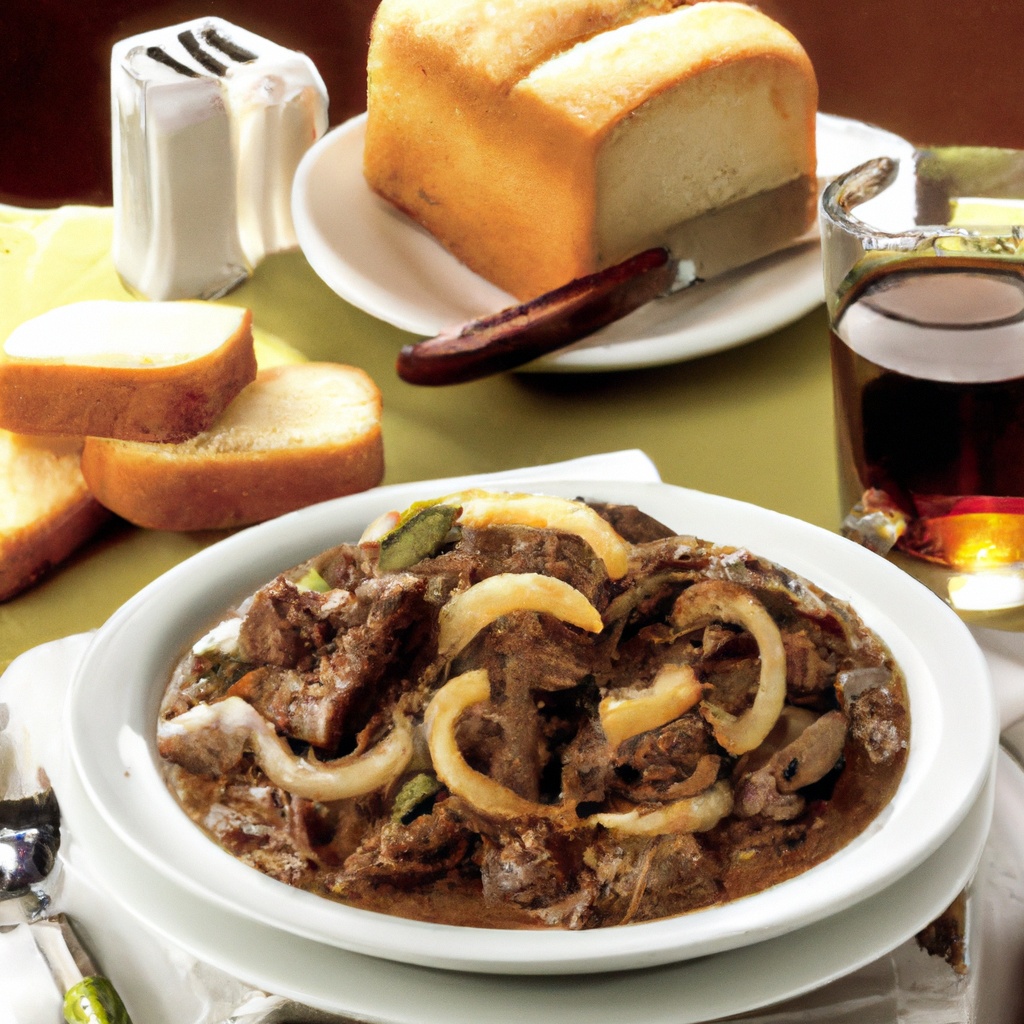Steak and Kidney Casserole With Mustard Toasts