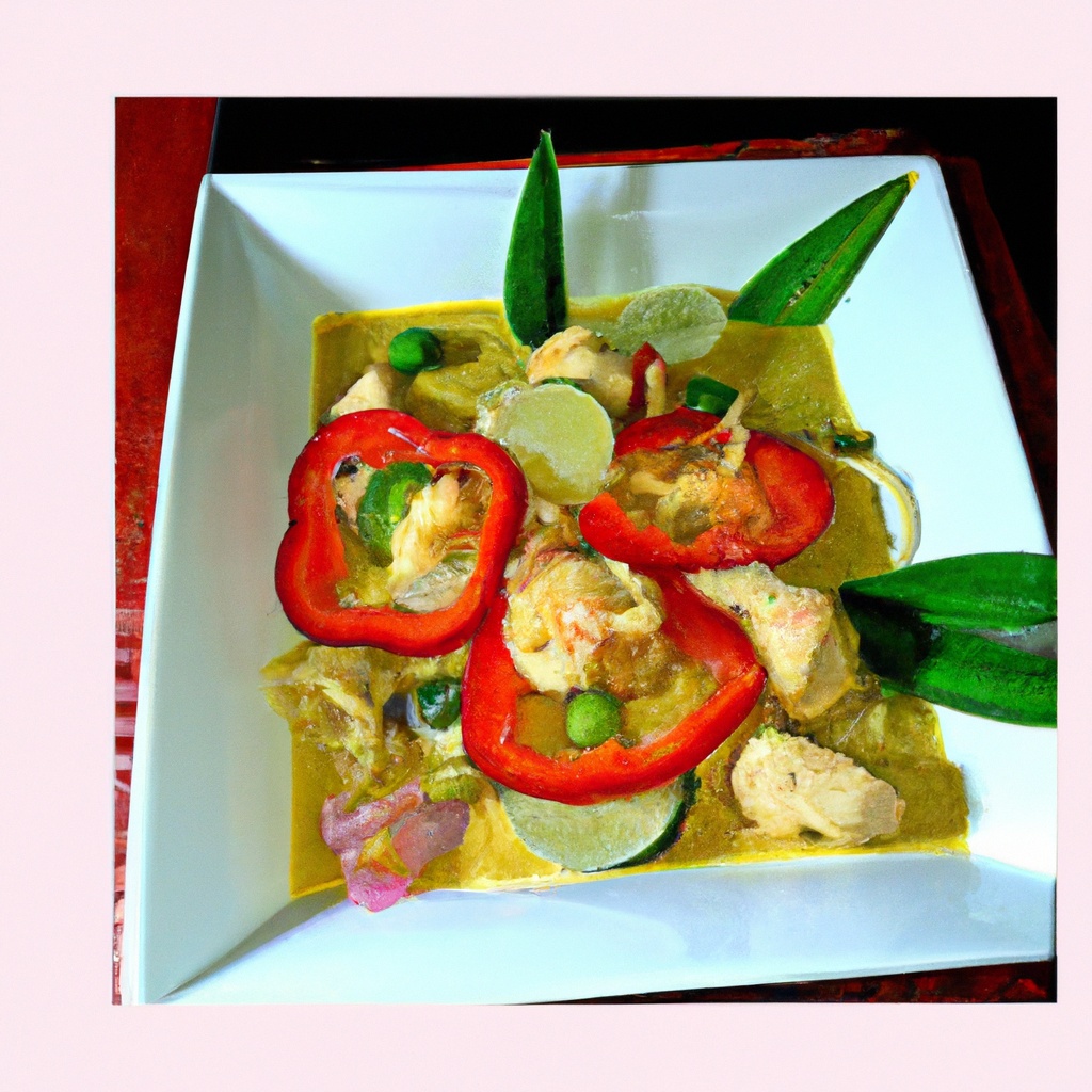Coconut Green Curry Chicken or Shrimp Pasta