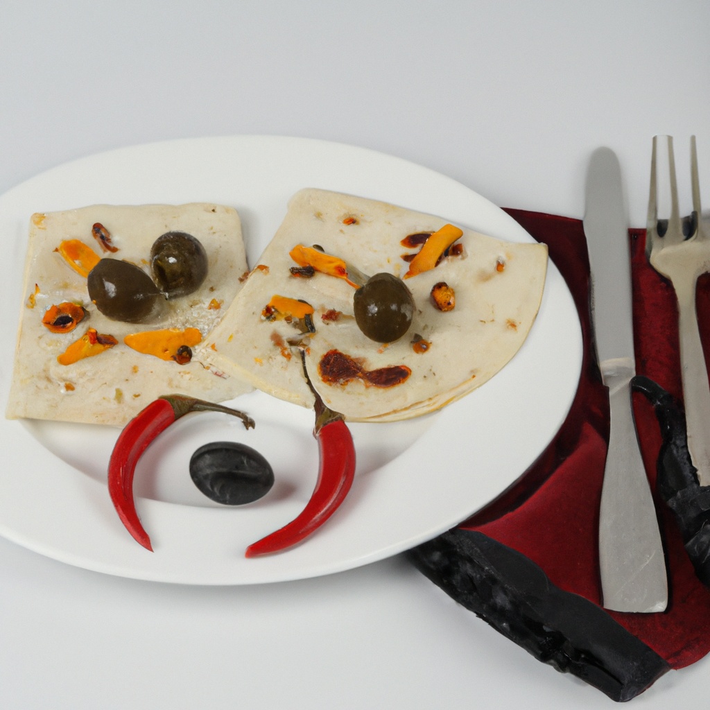 Quesadillas With Chilies and Olives