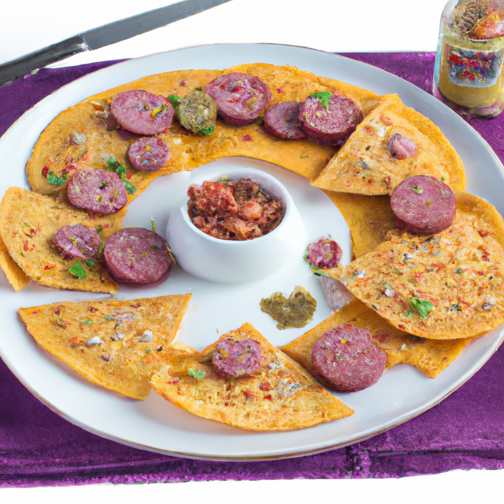 Polish Sausage Corn Chip Quesadillas