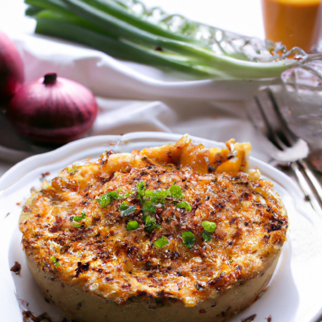 Cajun Quiche in a Rice Crust