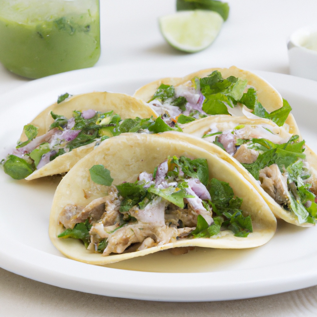 Chicken Tacos With Tomatillo Ranch