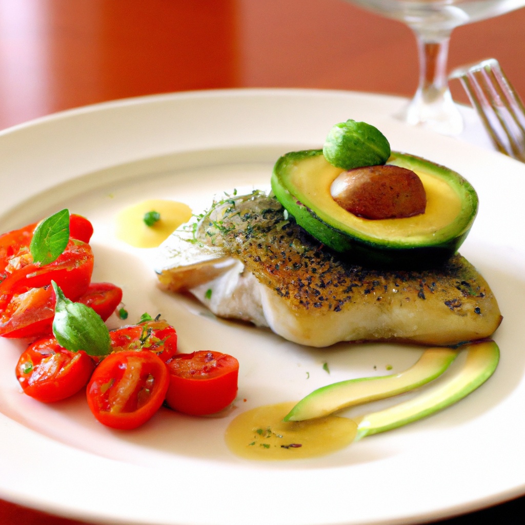 Baked Fish With Avocado and Tomato