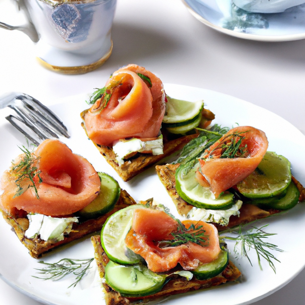 Open-Faced Salmon Tea Sandwiches