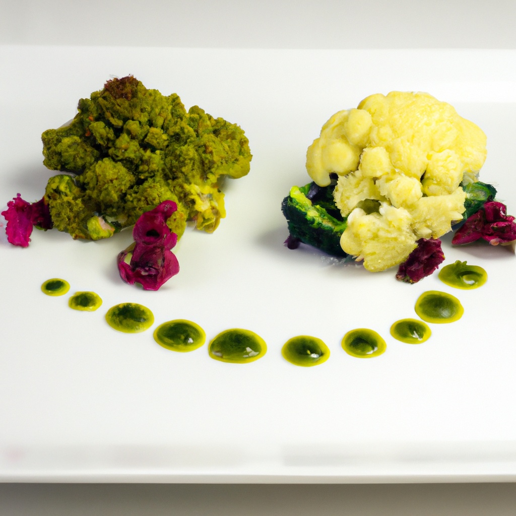 Broccoli, Cauliflower and Romanesco Cauliflower With Warm Ham Vi