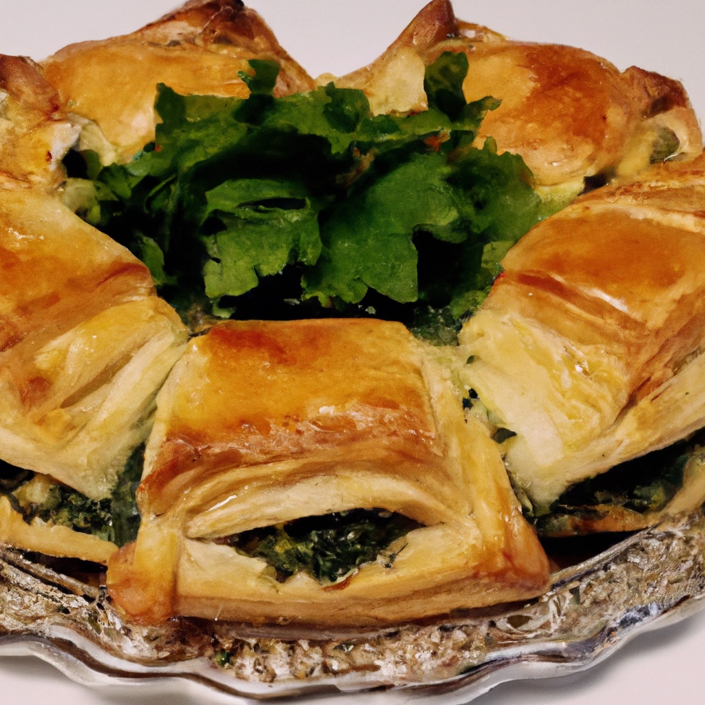 Ultra Mega Piyaz Spinach Pie With Puff Pastry