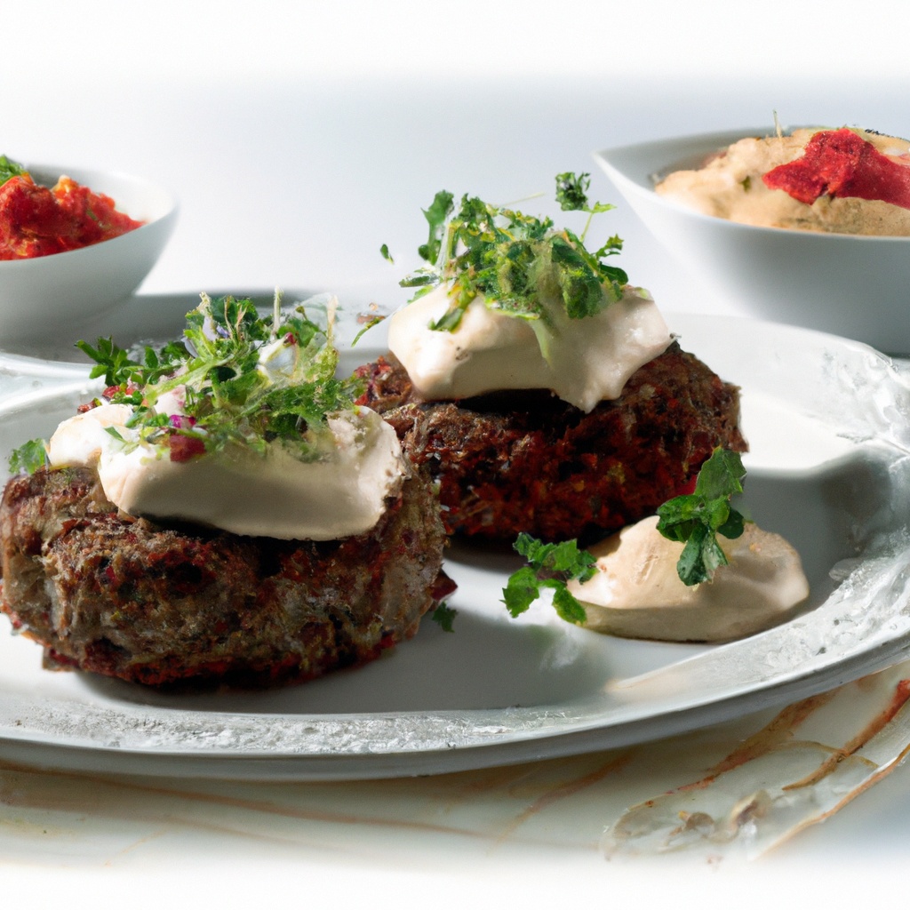 Pub Patties (Burgers) With Horseradish Sauce and Cress