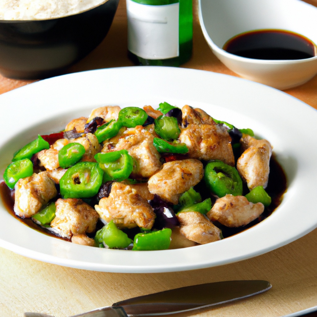 Chinese Food-Diced Chicken Sauteed With Green Peppers