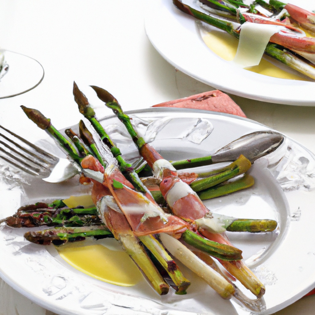Asparagi Alla Griglia–Asparagus W- Prosciutto & Gorgonzola