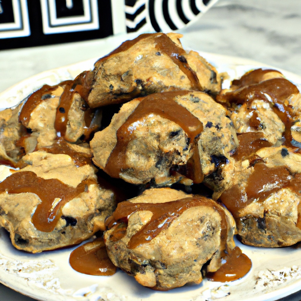 Chocolate Chip Scones With Peanut Butter Glaze
