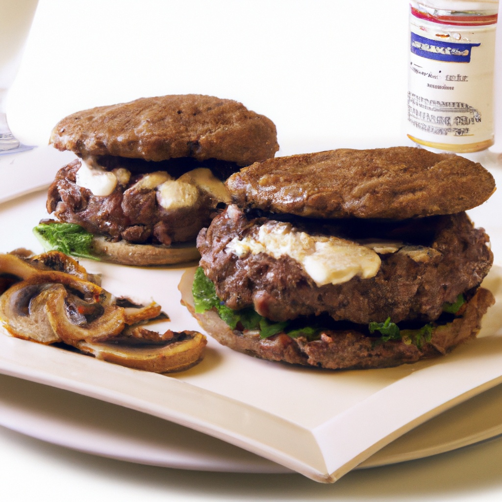 Mushroom and Horseradish Hamburgers (Reduced Fat)