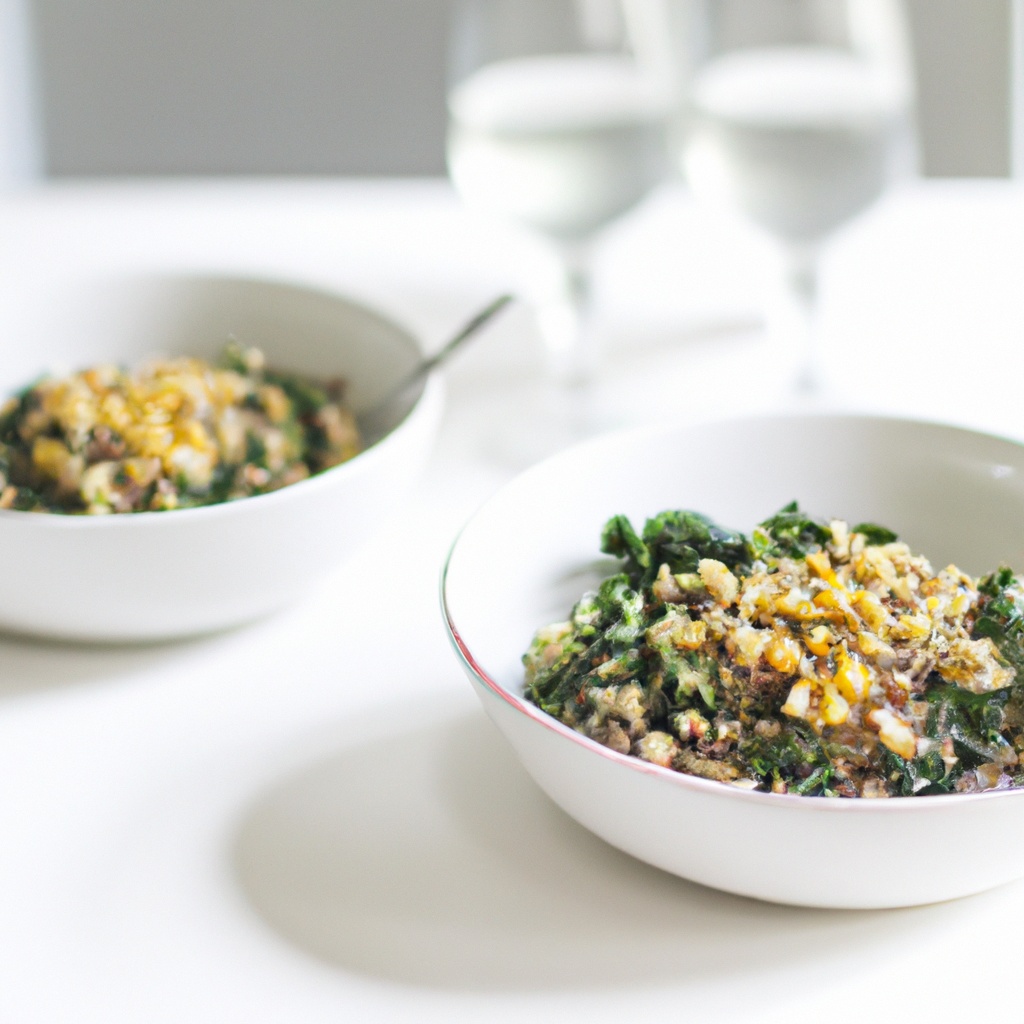 Quioa With Swiss Chard and Chick Peas