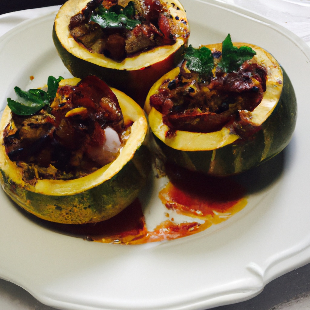 Spanish Baked Acorn Squash
