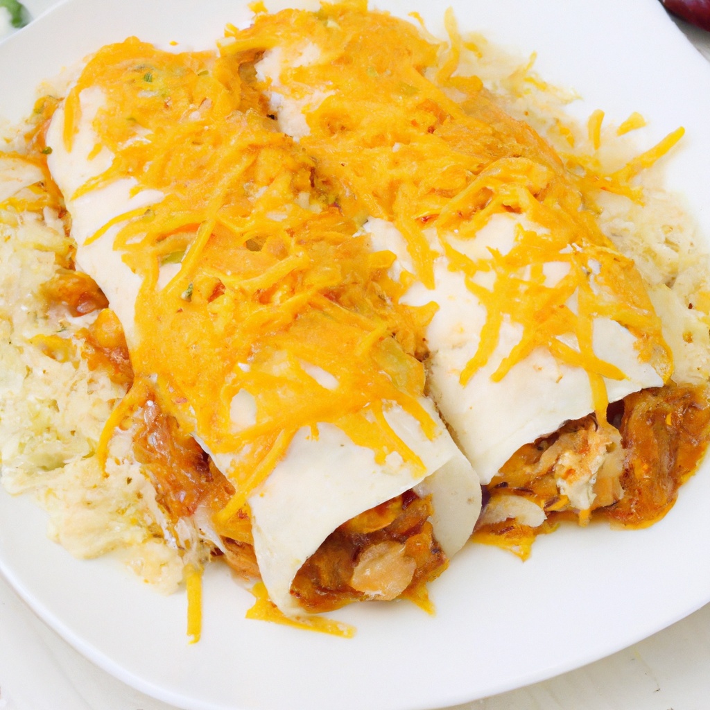 Cheesy Chicken Rice Burritos