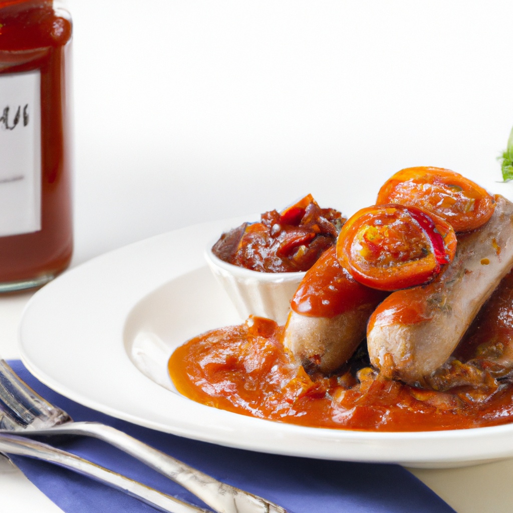 Barbecued Irish Sausages With Tomato Relish