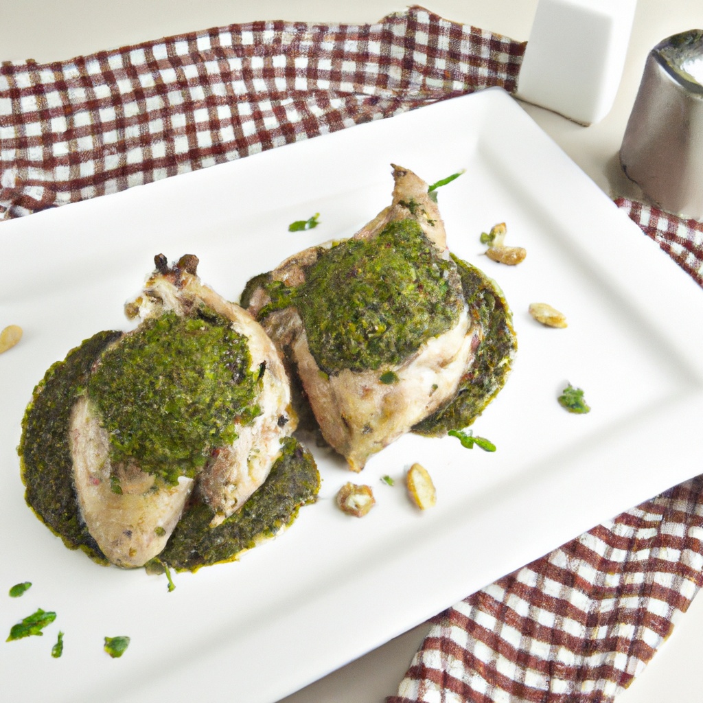 Grilled Cornish Game Hens With Pesto