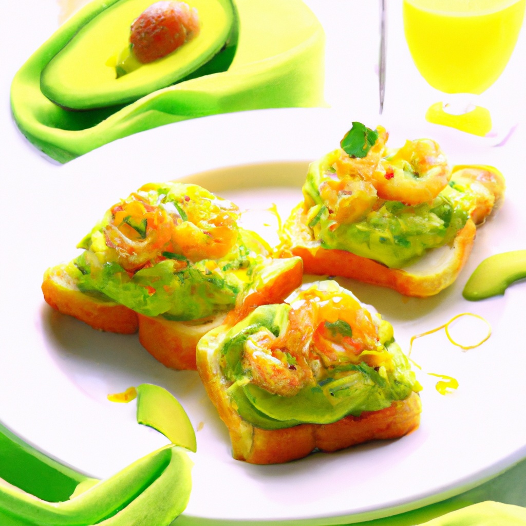 Avocado Butter With Baby Shrimp Sandwiches
