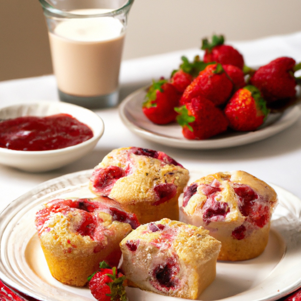 Yogurt Strawberry Jam-Jam Muffins