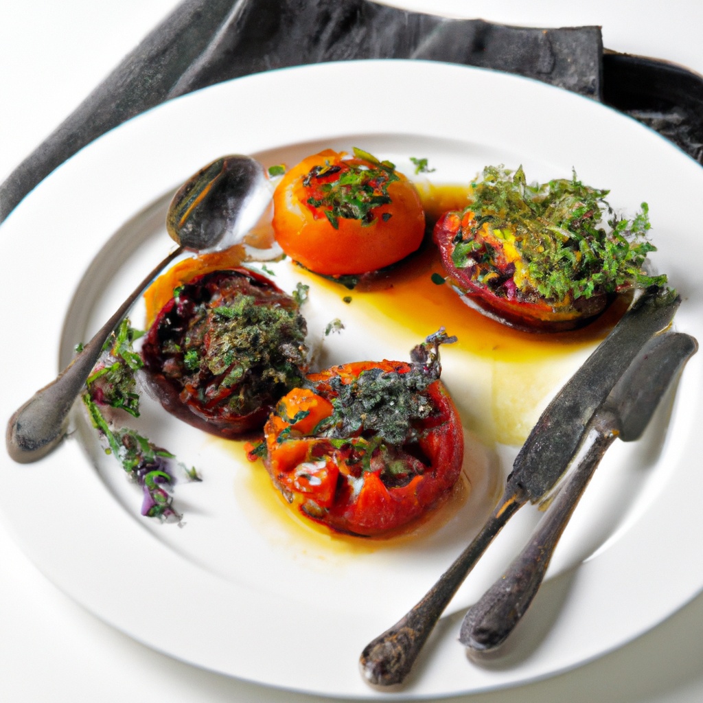 Charred Heirloom Tomatoes With Fresh Herbs