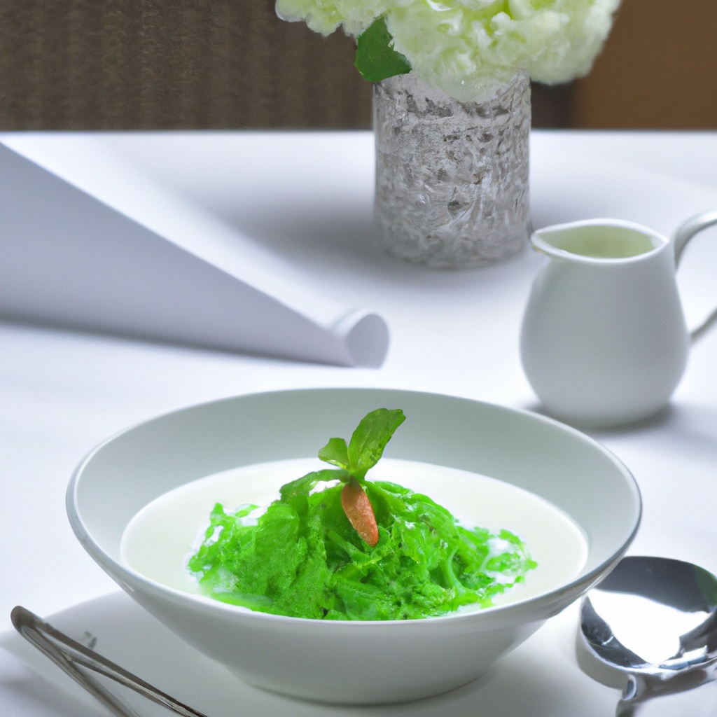 Lod-Chong Nam Ka-Ti  (Pandan Noodles With Coconut Milk)