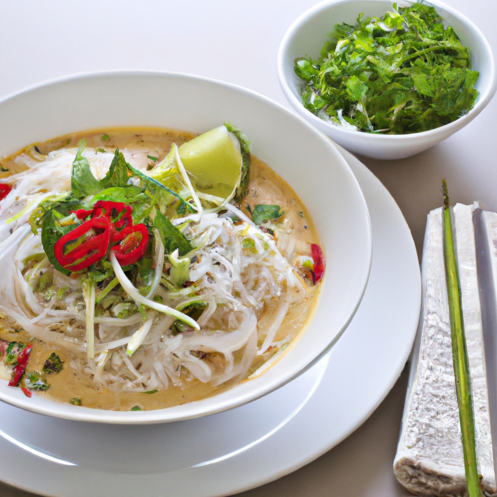Fragrant Sugar Snap and Bean Sprout Noodle Laksa