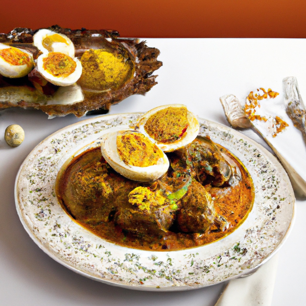 Saluna Shikar Mhaans (Pork Curry W-Eggs)