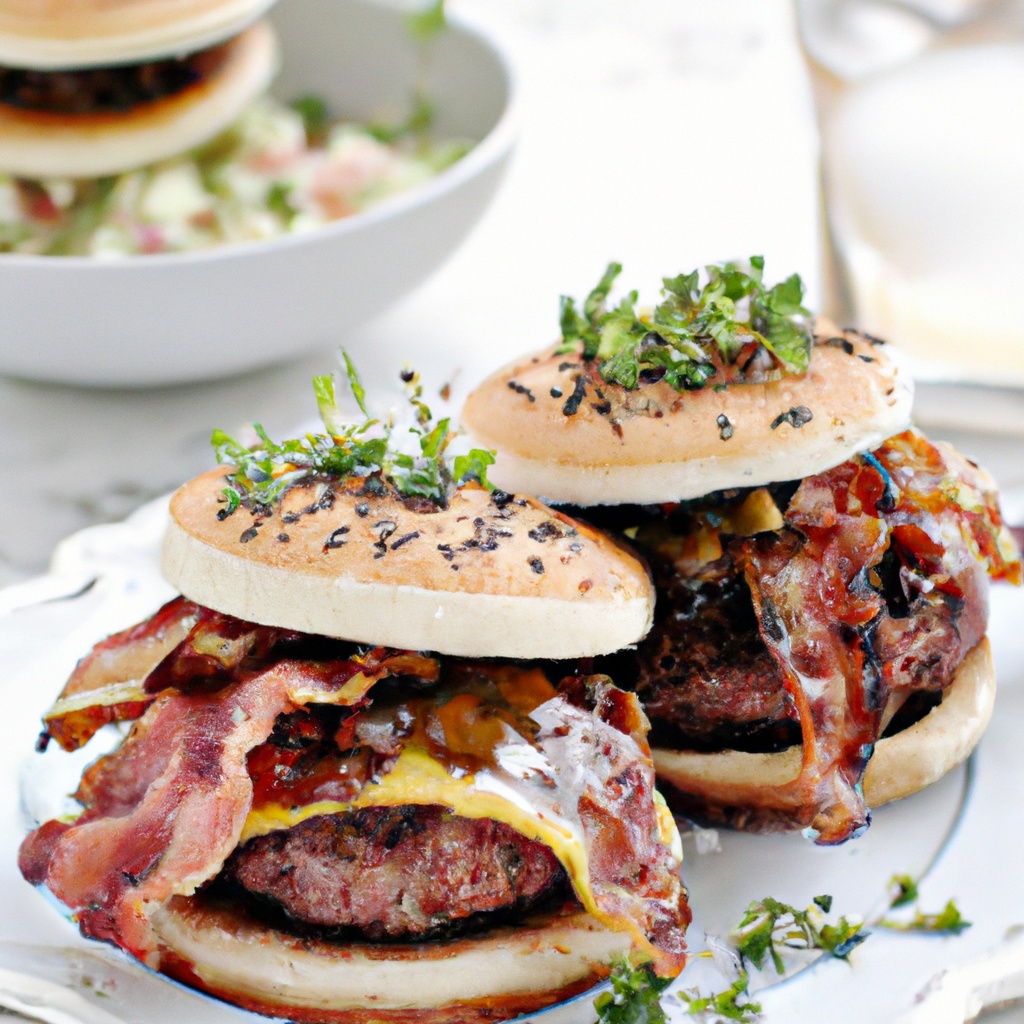 Best Ever BBQ Pork Bacon Burgers