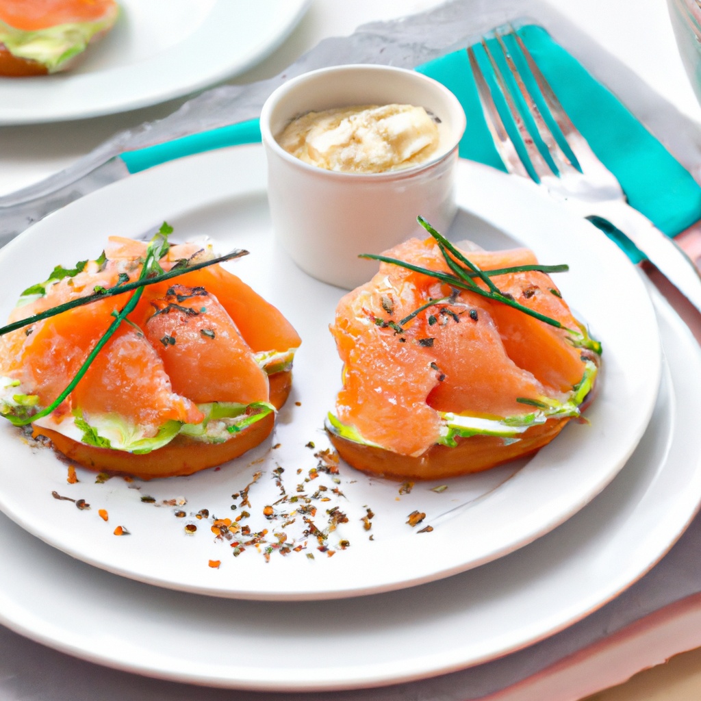 Smoked Salmon and Scallion Tea Sandwiches