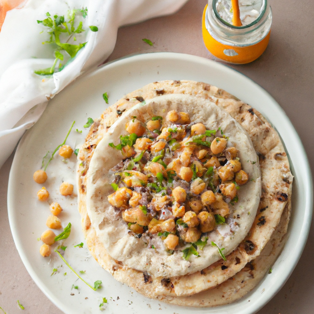 Greek Chickpea & Tuna Pitas