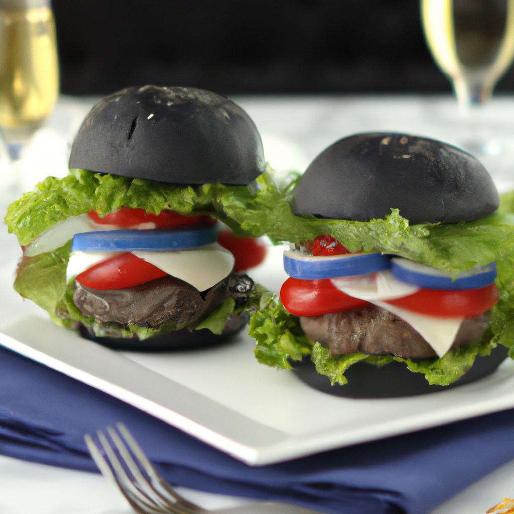 Black and blue burgers
