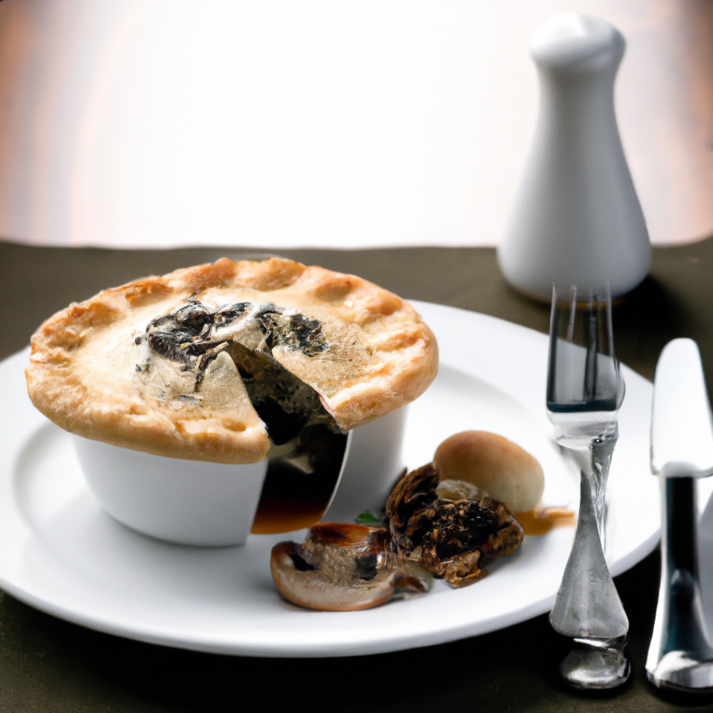 Cauliflower and Mushroom Pot Pie With Black Olive Crust