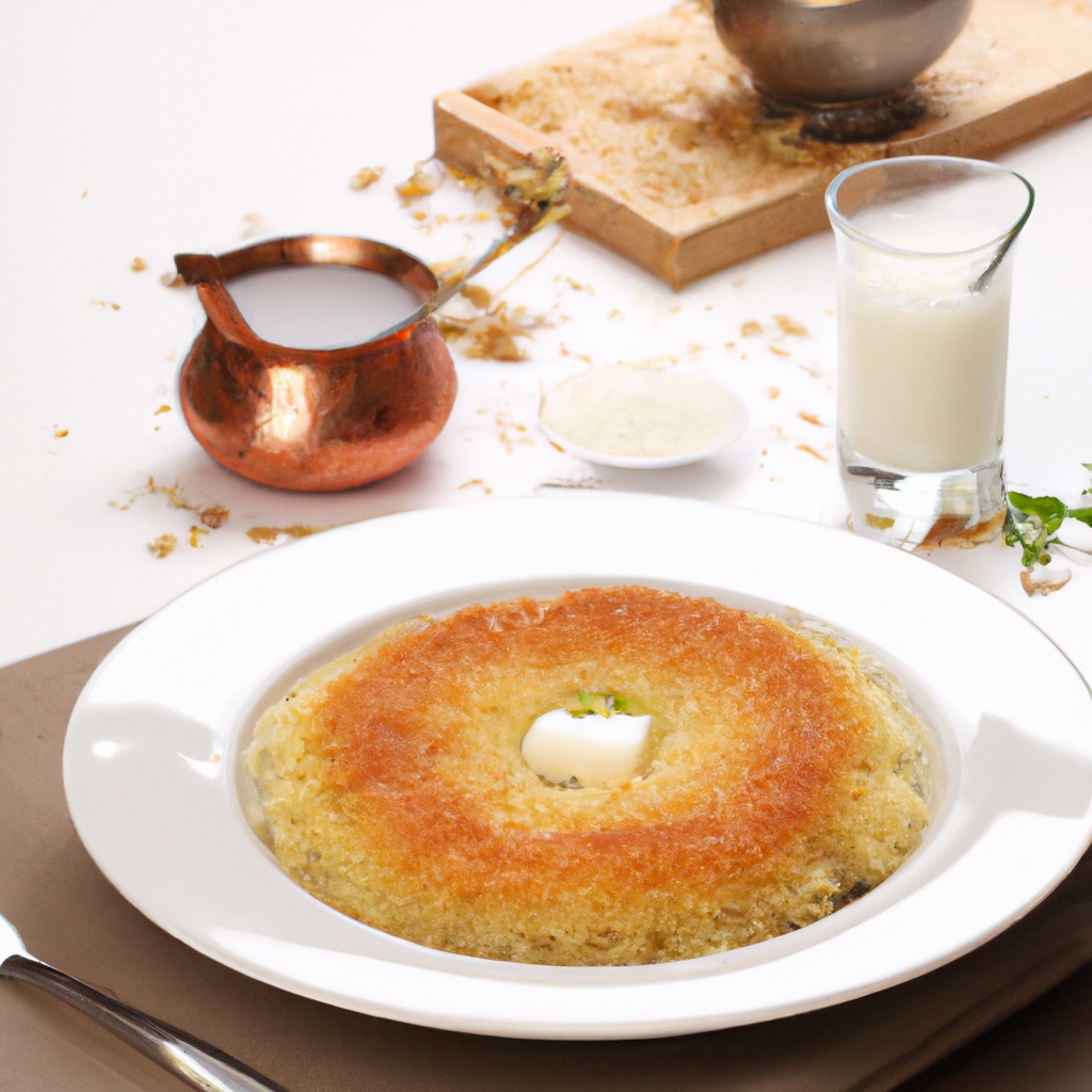 Kunefe (A Sweet Cheese Pastry made with Kadaifi)