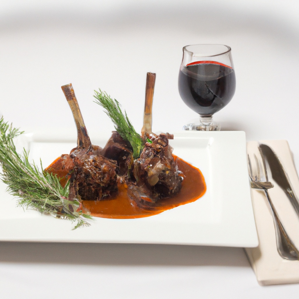 Lamb Shanks Braised in Red Wine With Rosemary
