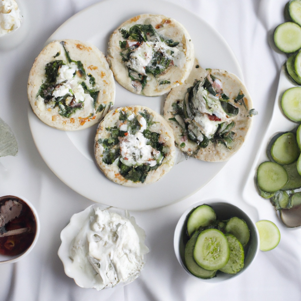 Feta, Cucumber and Spinach Pita Sandwiches