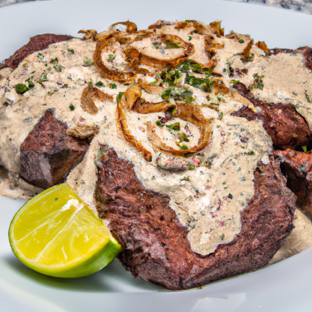Mexican Spiced Steak With Chipotle Con Queso Sauce