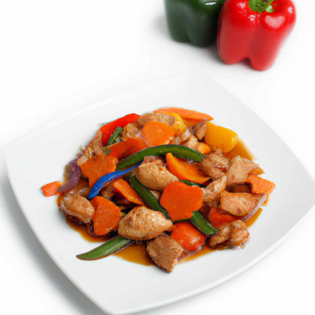 General Tso’s Chicken and Roasted Vegetable Stir-Fry