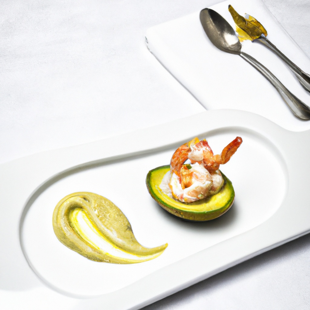 Antipasto di Gamberi e Avocado con Maionese alla Senape (Prawn and Avocado Starter with Mustard Dip)