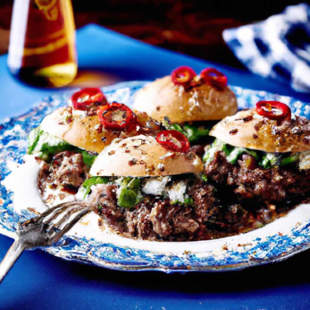 Jalapeno-Blue Cheese Burgers